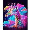 Рамка Жираф Diy Наборы для рисования по номерам Животные Современная акриловая краска на холсте для взрослых Ручная роспись по номерам Картина для домашнего декора 40x50 см