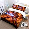 Fiery warrior with lightning. Bedding sets Duvet cover sets Duvet covers Pillowcases(1 * Duvet Cover 2 * Pillowcases without duvet insert)