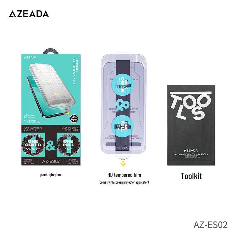 Azeada HD Закаленное Стекло Анти-Шпион Защитная Пленка для iPhone 15/iPhone 16 Pro - Без Пыли, Мгновенное Нанесение