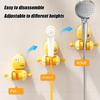 Adjustable Shower Holder Suction Cup Punch Free Sprayer Fixed Bracket Little Yellow Duck Reusable Shower Head Storage Rack