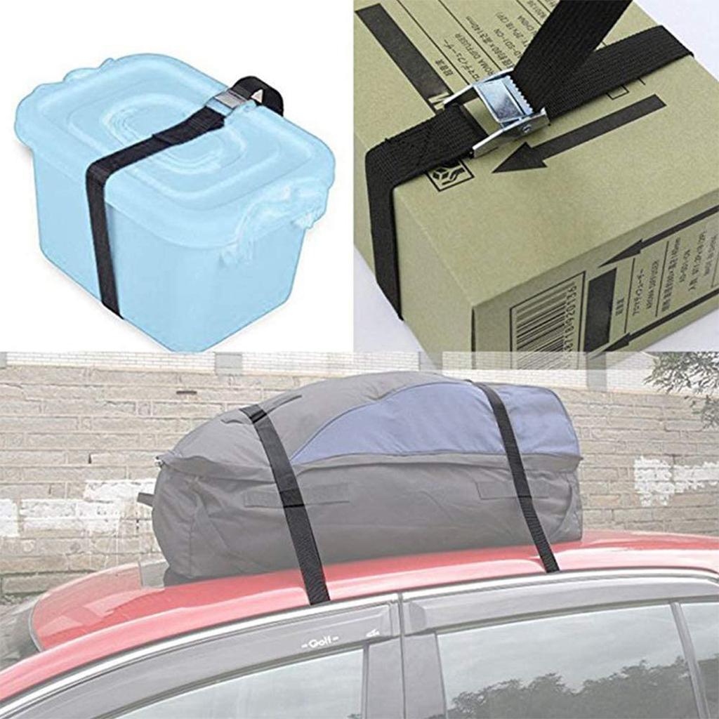 Tie Down Straps Heavy Duty Lashing Straps with Zinc Alloy Cam Buckle Sturdy PP Ribbon Backpack Bicycle for Carrier