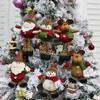 Home Office Portable Christmas Plush Doll Ornament Decorative Figure Wall Window Tree Reusable Hanging Decoration