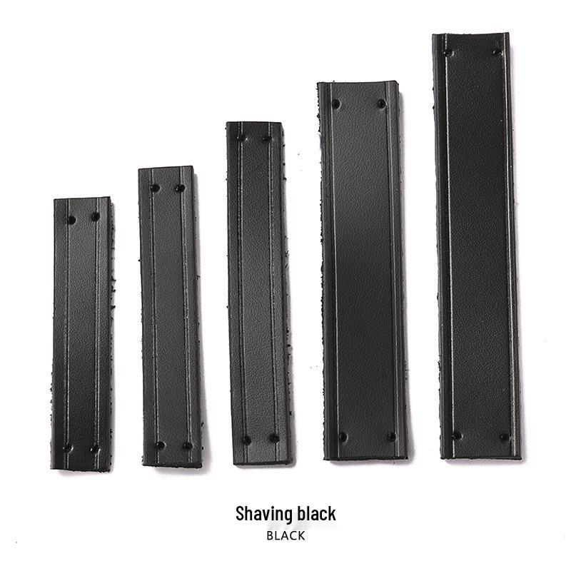 Ma Huang Shi MHS-D-8 Черная кожаный ремешок для сумки DIY Кольцо | Чехол из кожи растительного дубления и аксессуары-клипсы для самостоятельной прошивки