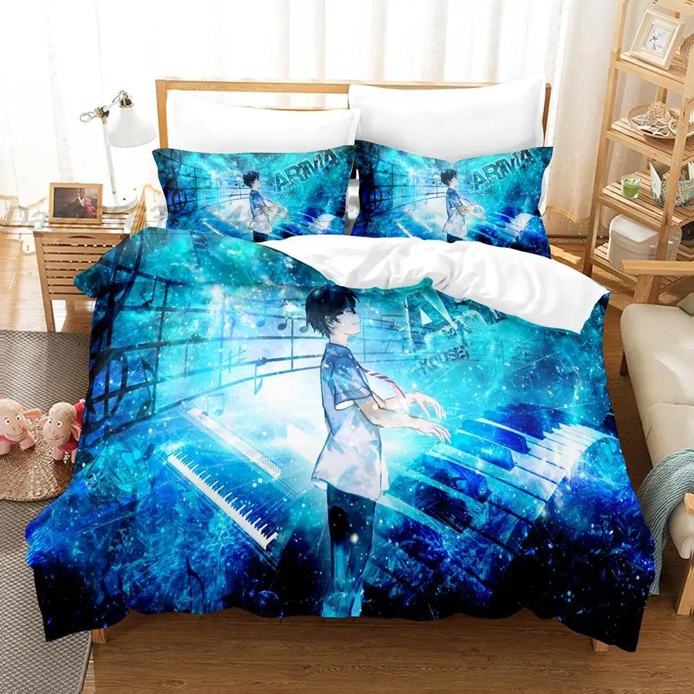 Ваш комплект постельного белья Lie In April Single Twin Full Queen King Size Bed Set Teenager Bedroom Duvetcover Sets 3D roupa de cama ca