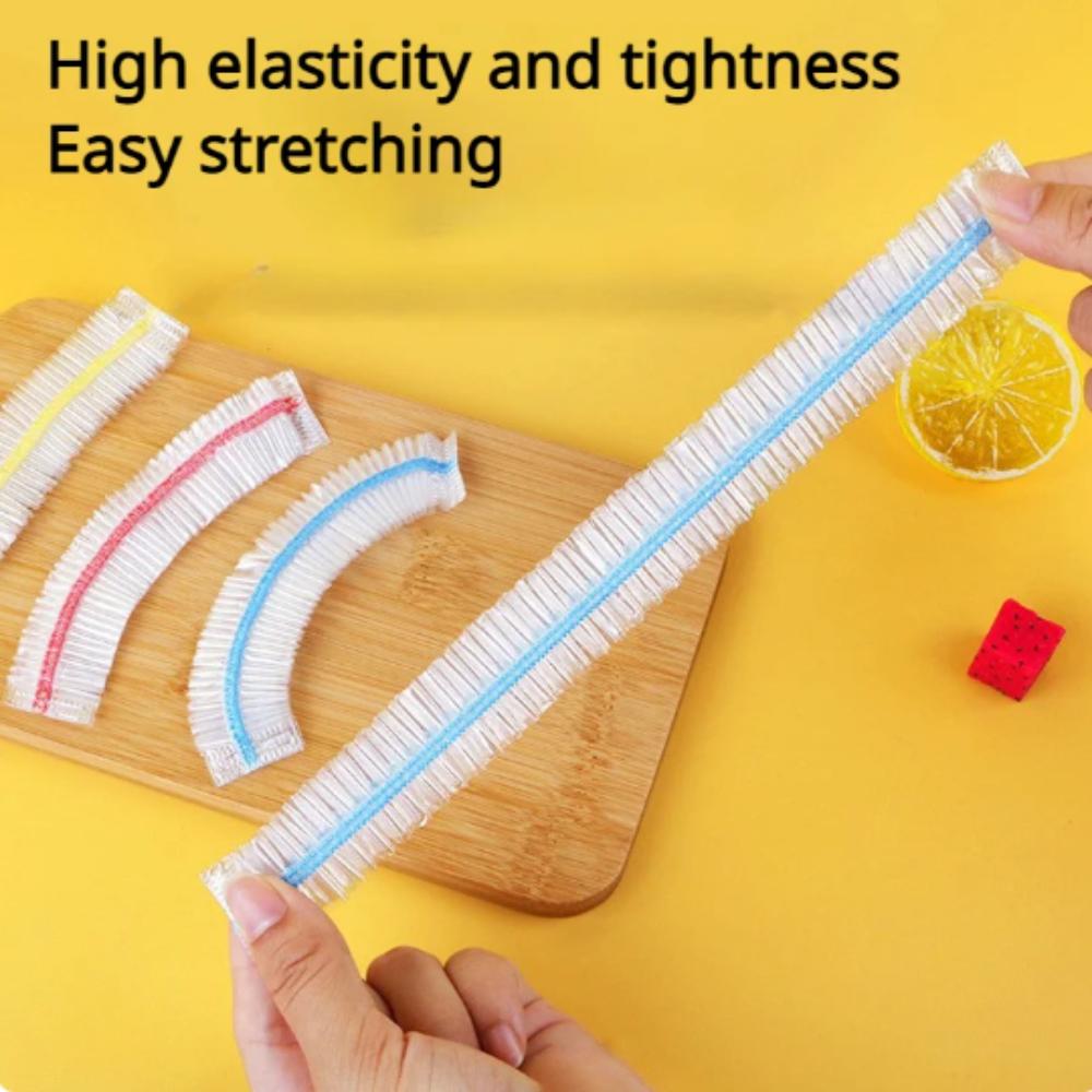 100/300/500pcs Food Grade Plastic Disposable Food Cover Cling Film Cover For Fruit Vegetable