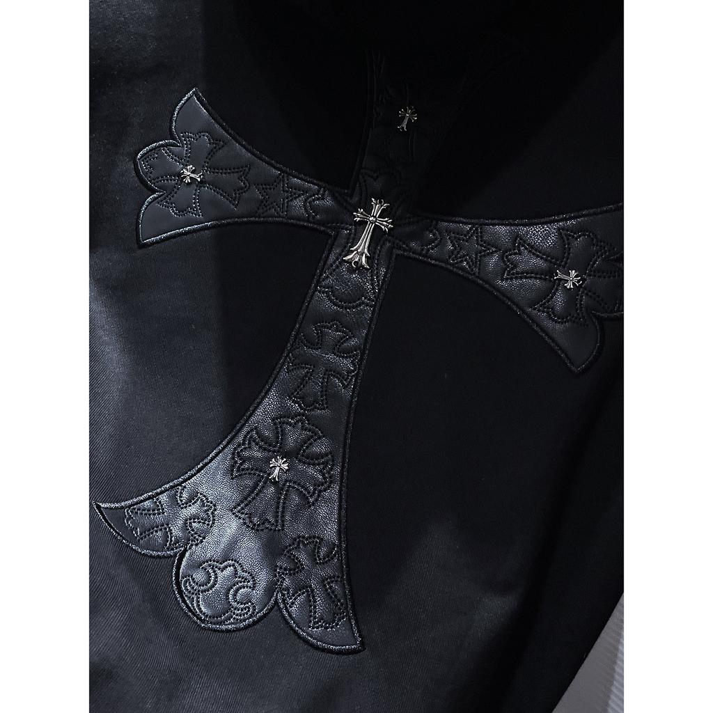 8632 CHROME HEARTS 2025 Новинка Весна и Осень Плюс Размер Тонкий Стиль Классический Стиль Логотип Молния Свитшот С Капюшоном Для Пар