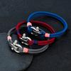 Braided Rope Bracelet Stainless Steel Adjustable Mini Horseshoe Shackle with Screws Bracelets for Men Women Lover