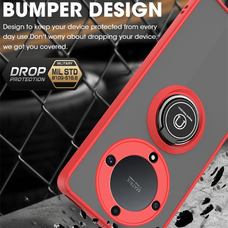 Чехол для Honor X9A, матовый противоударный чехол-держатель с кольцом-подставкой для телефона Honor X9A X8A X7A Honor 70 60, защитный чехол для объектива камеры