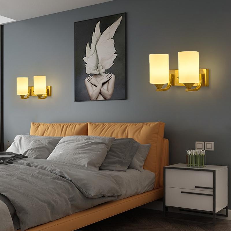 Gold Wall Lamp Modern Glass Wall Sconce Bathroom Light Fixtures Living Room Decor Mirror Wall Lights for Home Lighting