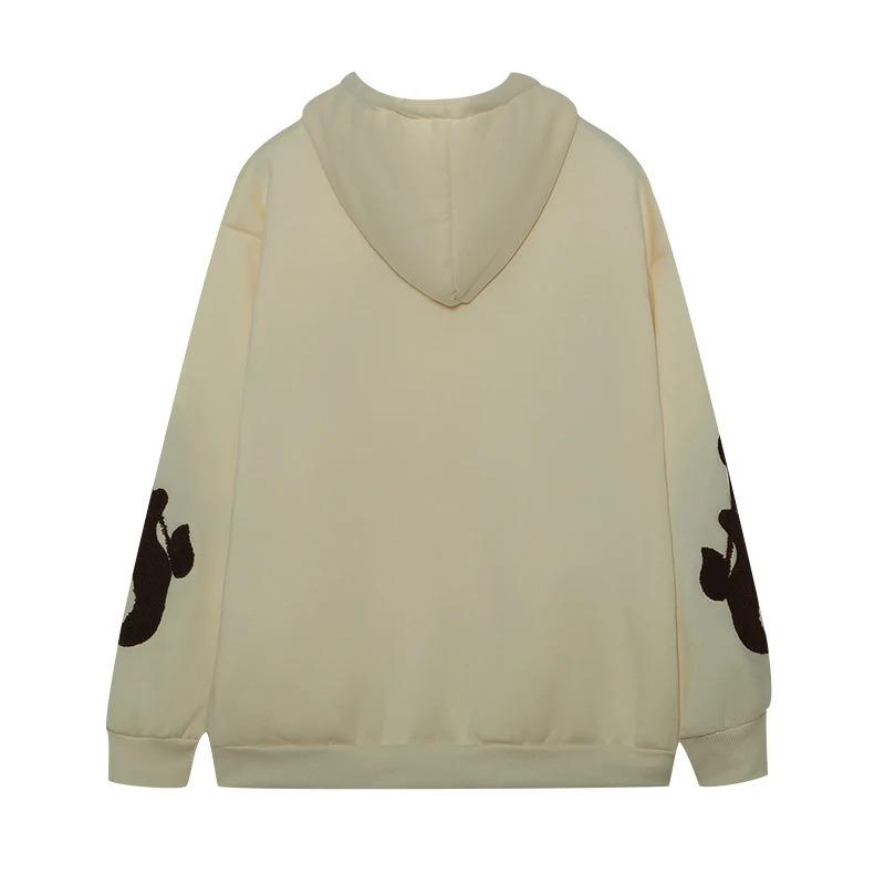 Европа и США Осень и зима Толстовка Вышитая Cross Fire Куртка Плюс Кашемир Любители Свободный свитер