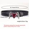 Trendy Punk Rivet Belts Double Hole Eyelet Grommet Buckle Waist Belt Casual PU Leather Waistband