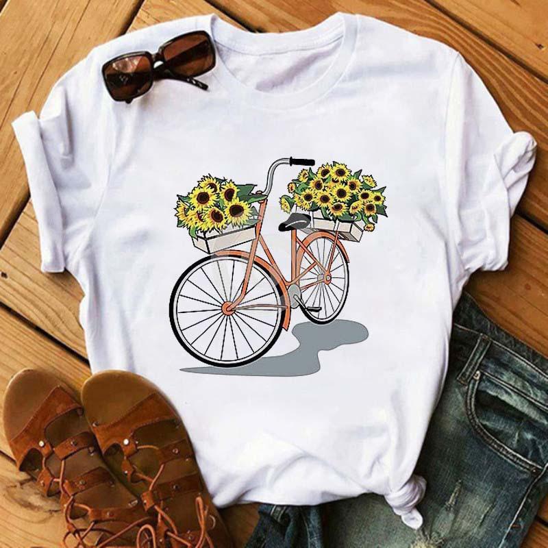 Футболка с принтом женская с коротким рукавом женская одежда