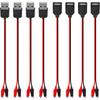 8PCS USB To Alligator Clip Adapter Cable Male Female USB To Alligator Clip Probe USB Cables with Alligator Clip for Circuit Test