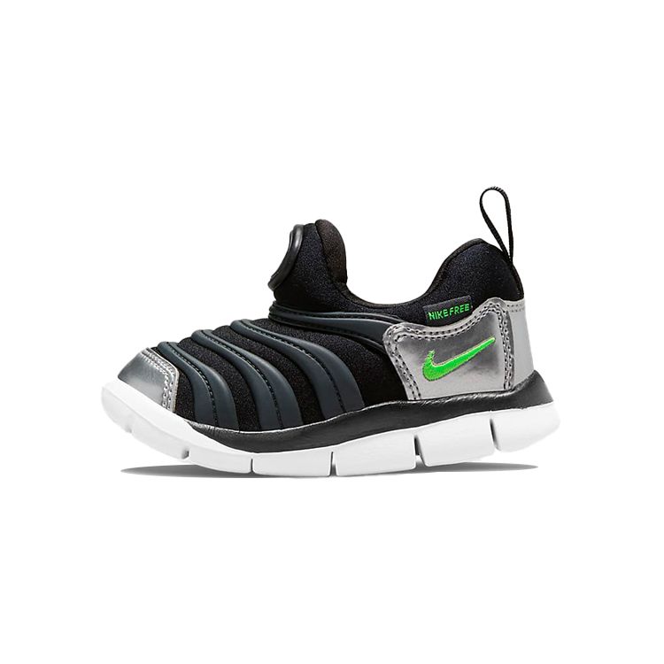 Nike Dynamo Free Caterpillar Sports Casual Durable Low-Top Walking Shoes Baby Shoes Black Green 343938-028