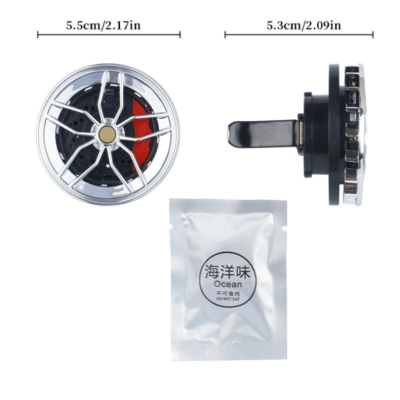 Новый автомобильный зажим для духов на вентиляционное отверстие, вращающаяся ступица колеса, ароматизатор для шин, ароматерапия, декор, освежитель воздуха, автомобильные аксессуары