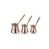 Classic Copper Coffee Pot Set Of 3 Small Medium Large Size