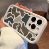 Двухцветный Камуфляжный Зелено-Серый Модный Чехол Для Телефона Для iPhone 17 16 17E 16E 15 14 13 12 11 Pro Max Plus Air