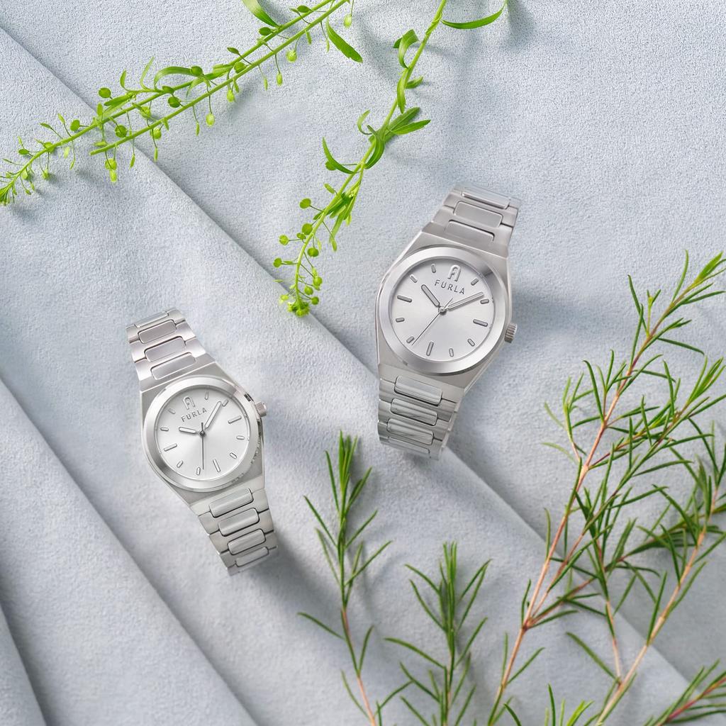 Часы FURLA TEMPO PAIR Серебряный циферблат из нержавеющей стали Кварцевые часы 33MM Ювелирные изделия Аксессуар WW00014004L1 [Furla] Женские