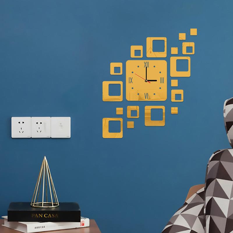 3D Акриловые Кварцевые Настенные Часы Тихие Бесшумные Простые Часы для Дома Офиса