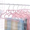 10PCS Clothes Hanger Durable Hanger ABS Plastic Heart Pattern Coat Hanger for Adult Children Clothing Hanging Supplies