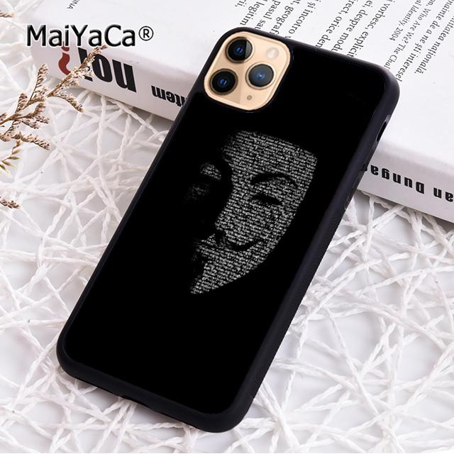 MaiYaCa Hacker Anonymous Phone Case Cover For iPhone 17 Air 16 16e 15 plus 11 12 13 14 pro max shell coque