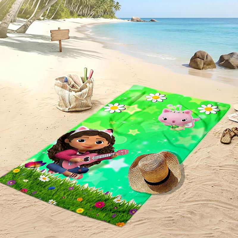 Gabby’s Dollhouse Beach Towel, Soft Absorbent Quick‑Dry Towel for Beach Pool Swimming Travel Home