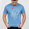 Unisex 100 Cotton O Neck T Shirt Basset Hound High Five Hand Red Heart Graphic Pet Dog Lover Casual Male Short Sleeve Tee Tops