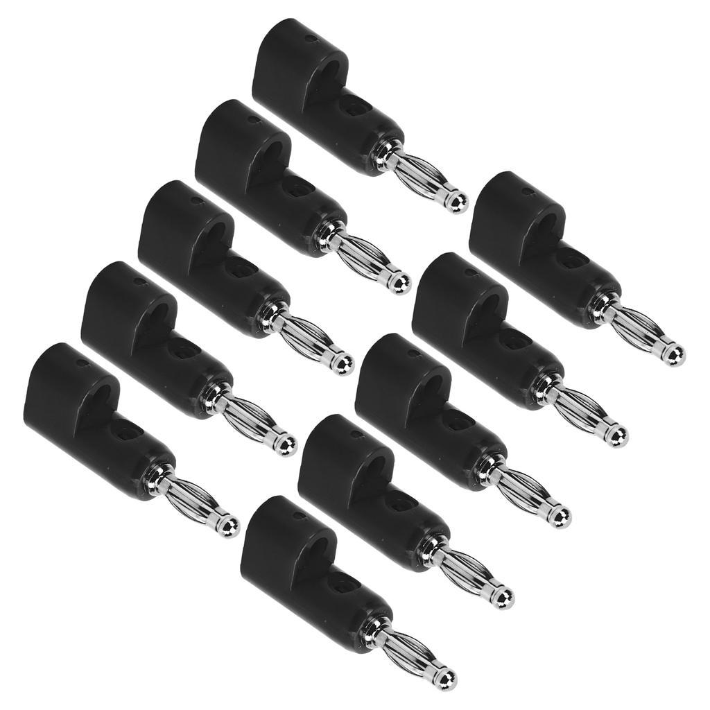 10pcs 4mm Stackable Banana Plug Connectors Solderless Banana Plugs for Security Accessories