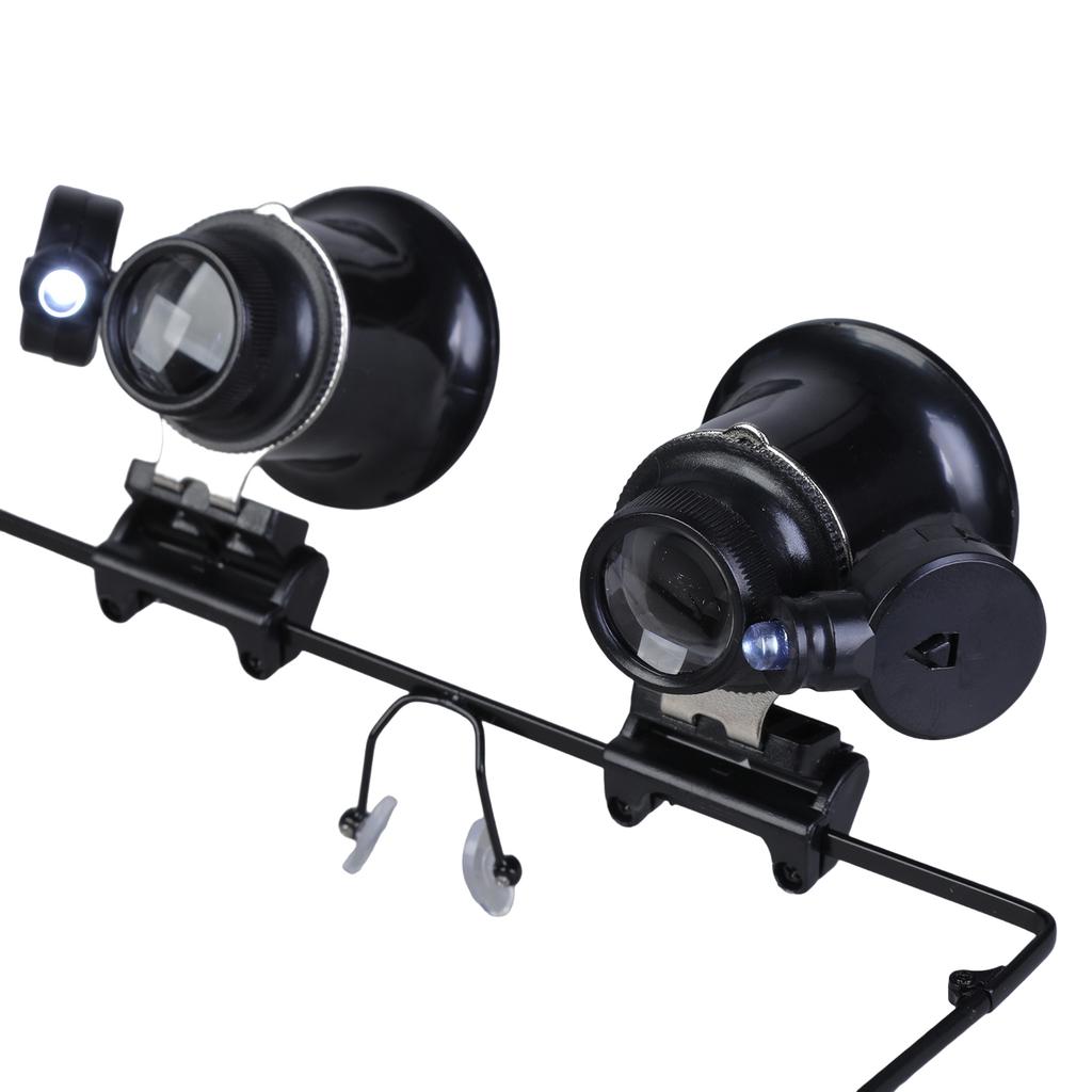 Лупа с двойной линзой 20-кратного увеличения, подходит для оценки ювелирных изделий и ремонта часов, эргономичный дизайн, удобное использование