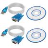 1/2 шт. Кабель-адаптер USB 2.0 — RS232 COM-порт, последовательный порт, 9-контактный DB9, с гнездовым адаптером, с CD для Windows 10/7/8