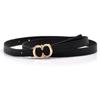 Luxury Design Leather Belt Versatile Waist Strap Fashion Metal Slide Buckle Belt
