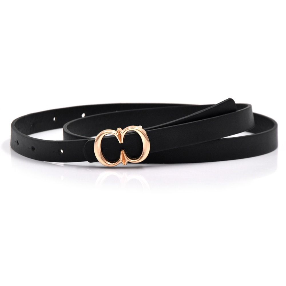 Luxury Design Leather Belt Versatile Waist Strap Fashion Metal Slide Buckle Belt