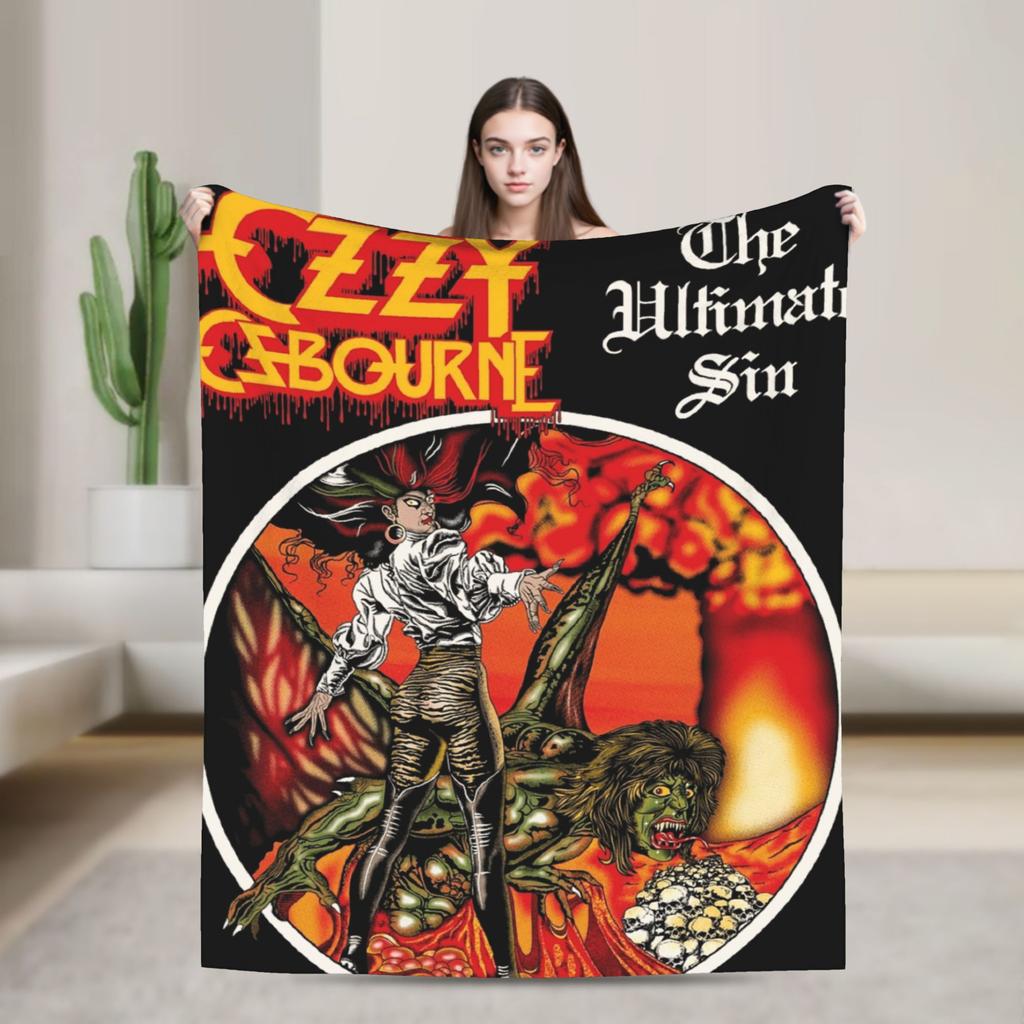 Ozzy Osbourne   Blanket Quality Soft  Bedding Throws Autumn Kids Bedroom Fluffy Bedspread