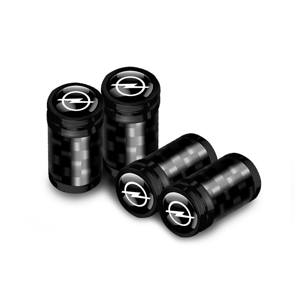 Car Metal Carbon Fiber Wheel Tires Valve Caps Tyre Cover For Opel Astra Mokka Zafira Vectra OPC Insignia Vivaro Corsa H G Combo