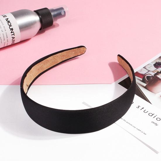 Обруч для волос шириной 3 см, однотонная тканевая повязка на голову, мягкая на ощупь повязка для волос, универсальные аксессуары для волос