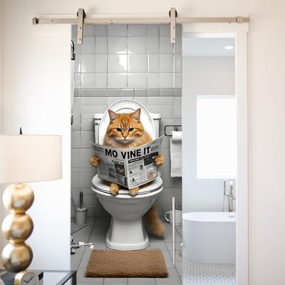 3D Волшебное животное Самоклеящиеся обои для двери 3D ПВХ Наклейка для домашнего декора Кошка Собака Тигр Плакат Настенная роспись Наклейка deursticker