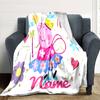 Customiz Name Personality Peppa Pig Blanket Soft &Warm Sofa Office Bed Travel Lunch Break Blanket, Gift Suitable All Seasons
