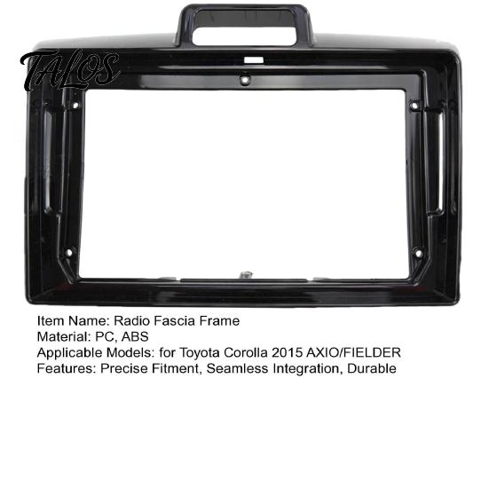 Double Din Stereo Trim 9-Inch Car Radio Fascia Frame for Toyota Corolla 2015 AXIO/FIELDER, Center Console Upgrade Navigation Dash Mounting Bracket,
