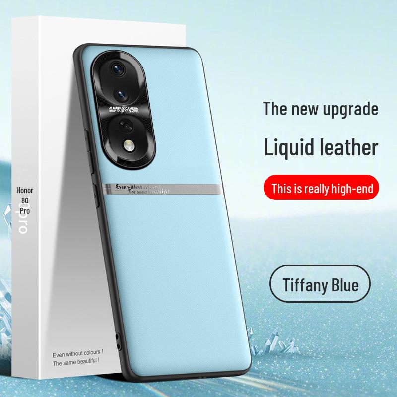Защитный чехол из жидкой кожи для Honor 80 Pro, устойчивый к падениям и загрязнениям, можно приобрести по отдельности.