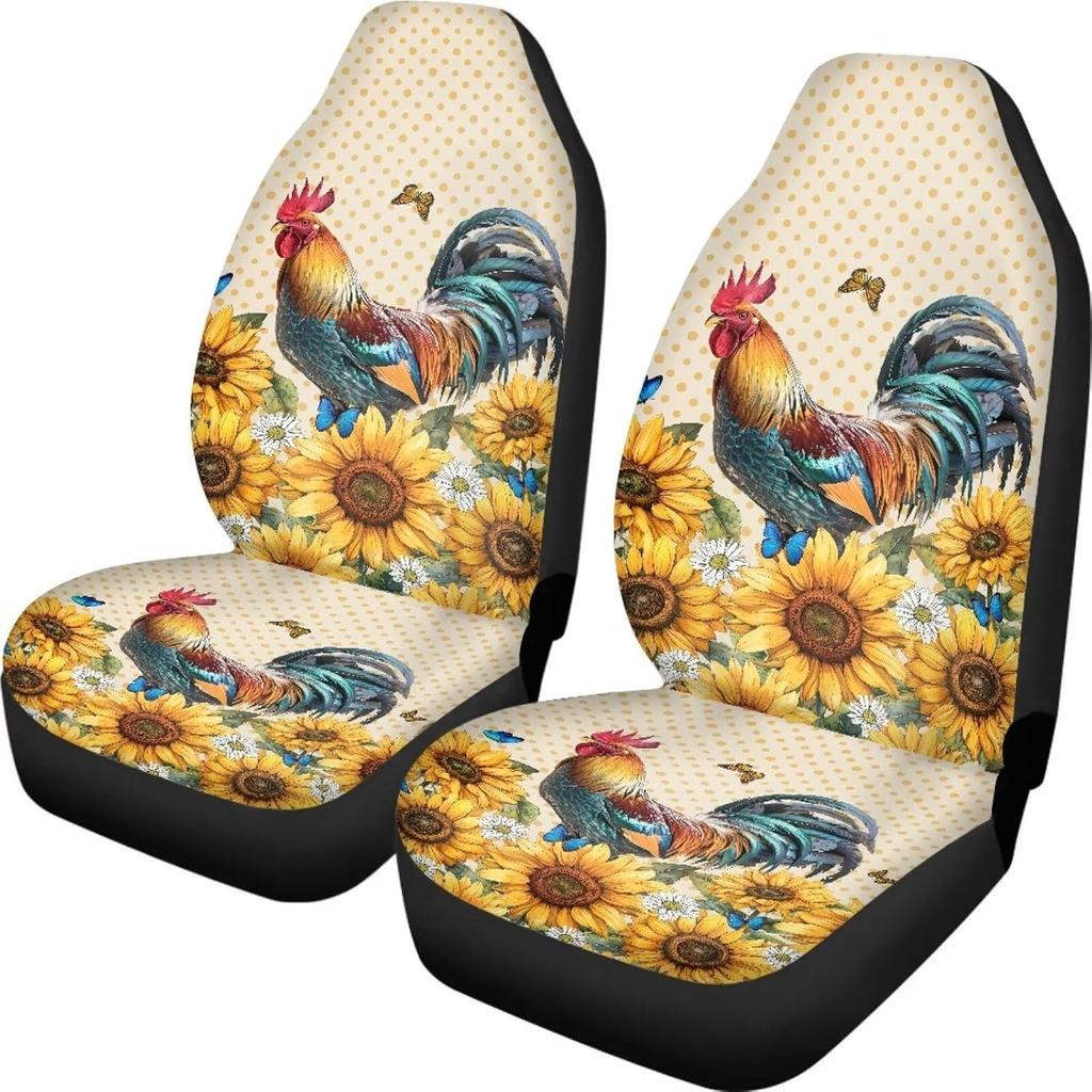 Talayituse Boho Dragonfly Print Car Seat Covers Set of 2, Breathable Front Bucket Seats Protector Auto Interior Accessories Decor Universal for Truck