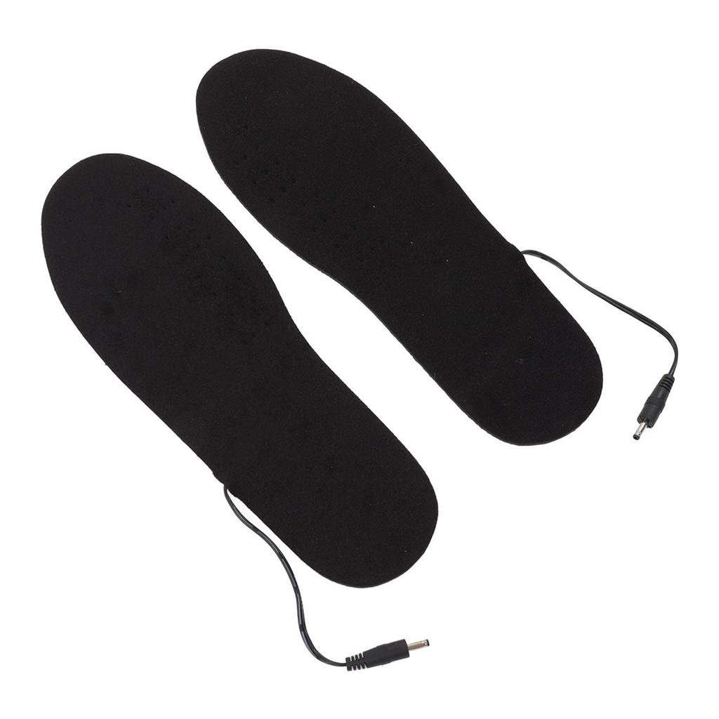 Heated Insoles Soft Warm Breathable Cuttable Electric Heating Insoles with USB Rechargeable Battery