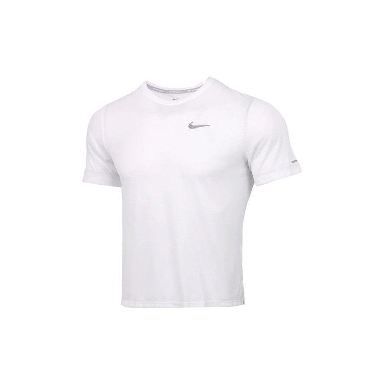 Nike Мужская футболка для бега с короткими рукавами Dri-Fit Miler, белая CU5993-100