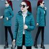Middle Aged and Elderly Women's New Foreign Style Lightweight Cotton Jacket Medium Length Mother's Winter Coat Slim Fitting Cotton Jacket