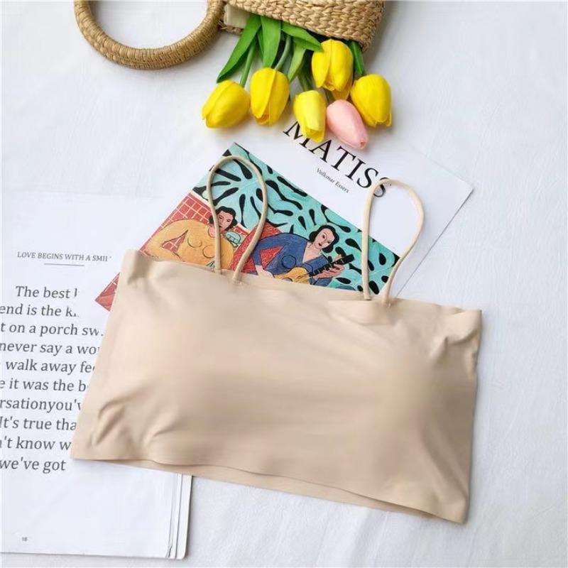Comfortable Waist Beauty Back Wrap Chest Tube Top Girl No Steel Ring Camisole Bra Underwear New Female Simple Beauty Back