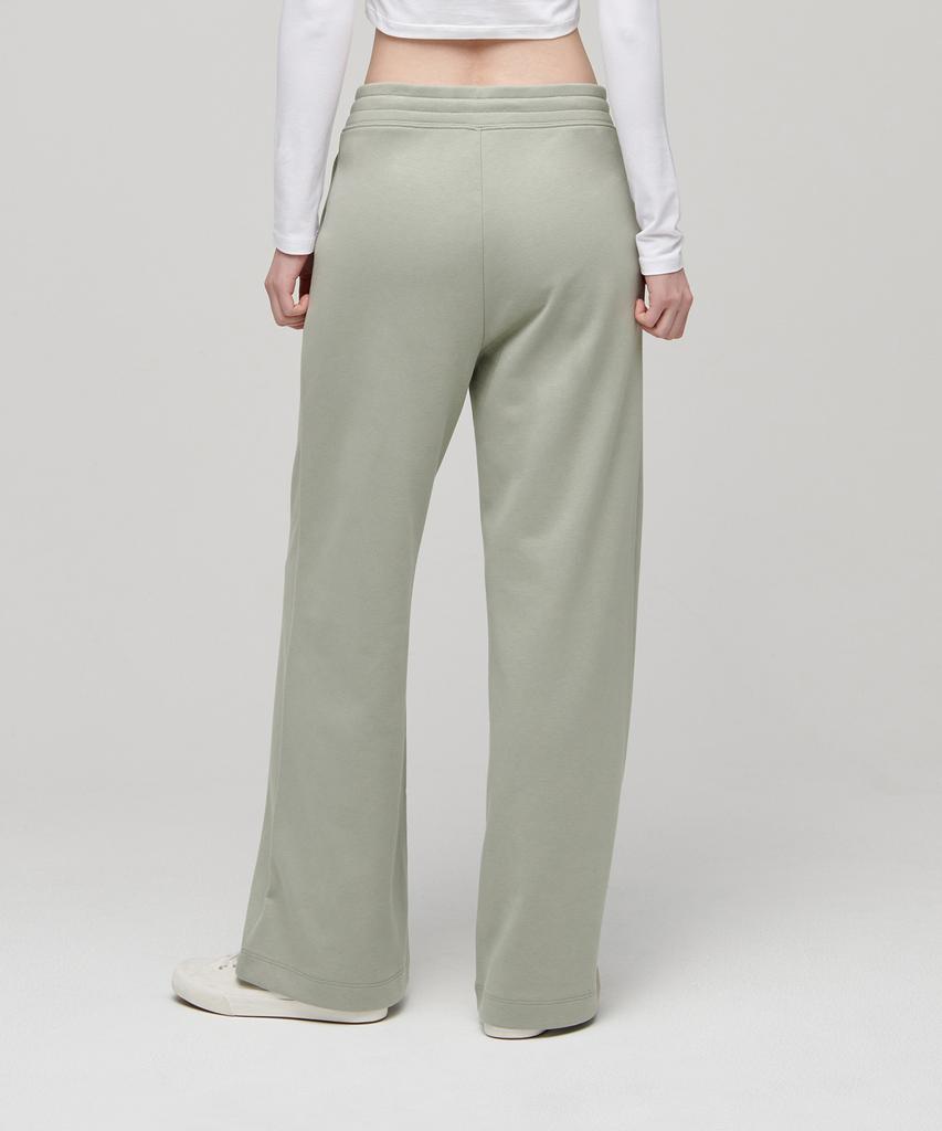 MUSINSA STANDARD WOMAN Женские широкие хлопковые брюки для отдыха [Фисташковый]