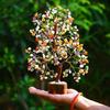 Seven Chakra Crystal Tree Crystal Showpieces for Positive Energy Items for Home Decoration Gift Item Bonsai Money Tree, Golden Wire