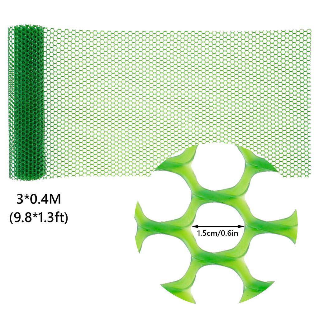 Plastic Wire Mesh Fence 9.8 X 1.3FT Roll For Poultry,Dogs, Rabbit, Snake Barrier and Gardening Chicken Wire Mesh Poultry Fencing