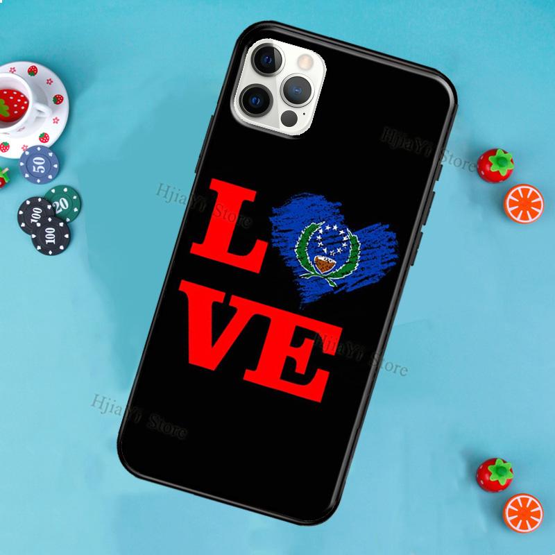Pohnpei Ponape Flag Soft Case For iPhone 13 12 11 14 Pro Max XS XR X 12 13 mini SE 2020 6S 7 8 Plus Phone Cover
