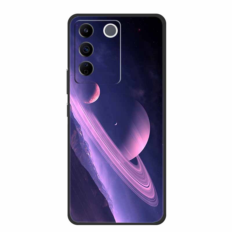 Phone Case For Vivo T2 Back Cover Case Black Silicone Shockproof Soft Coque Funda For Vivo T2 Case T 2 Capas Para For VivoT2 Bag