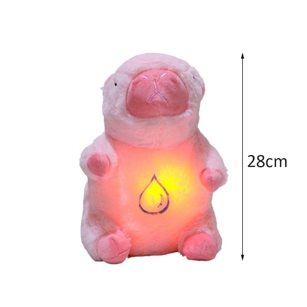 Music Breathing Capybara Lights Soothing Doll New Plush Bear Doll Baby
